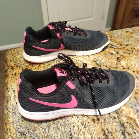 Nike Women's Flex Experience Sneaker Black Pink Running Shoes Sz 9.5W 869566-002 - Picture 1 of 12